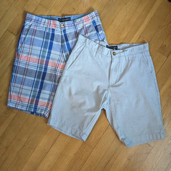 2 pair- US Polo Assn Shorts - Boy's SZ 28W - Picture 1 of 11